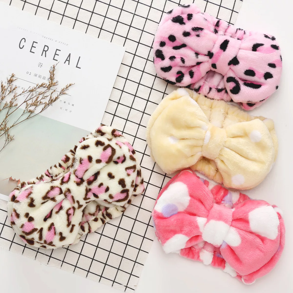 Fleece Hairband. Fleece Head bands. Polka dotted Head Bands. Child and Adult Hair Ties. Hair bands. Animial Print Head bands. Edge Protection hair tie. 