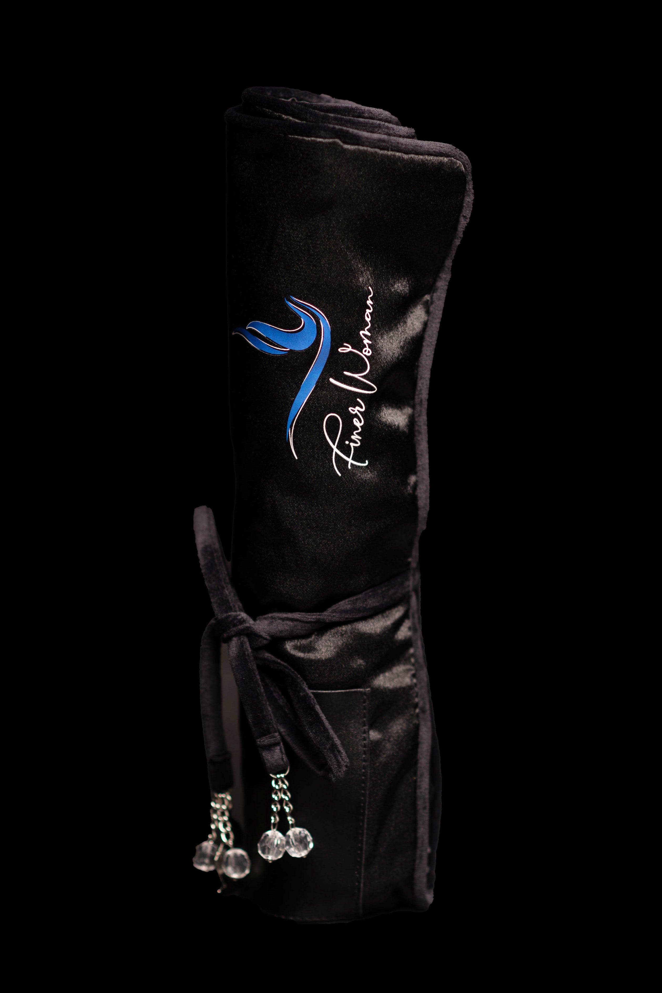 Tangle Preventer. Wig holder. Solid black Satin. Transport hair extensions; bundles; clip-ins; and wigs;
