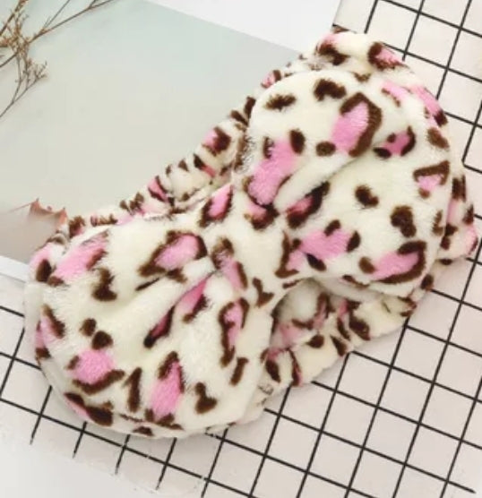 Fleece Hairband. Fleece Head bands. Polka dotted Head Bands.  Edge Protector. Hair Band. Animal Print. Animal Print Hair Band. Bowtie headband.